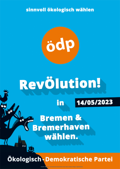 Revölution - Wahlplakat der ÖDP Bremen zur 21. Bremer Bürgerschaftswahl