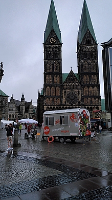 ÖDP Bauwagen in Bremen