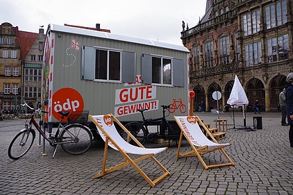 ÖDP Bauwagen in Bremen