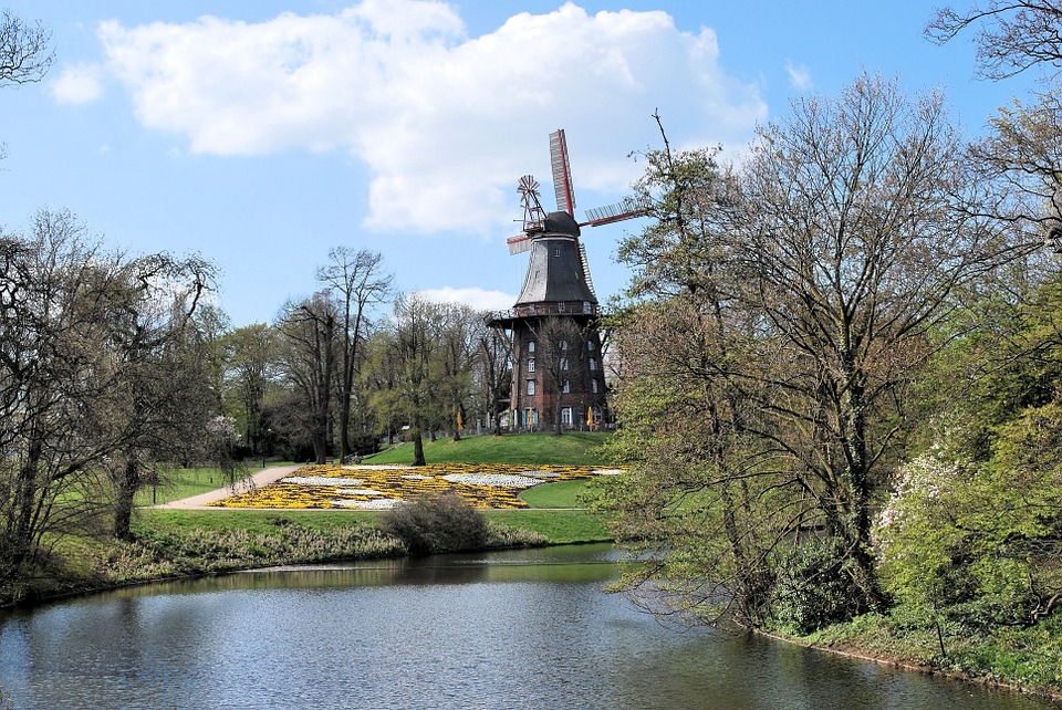 Bremer Mühle an der Weser